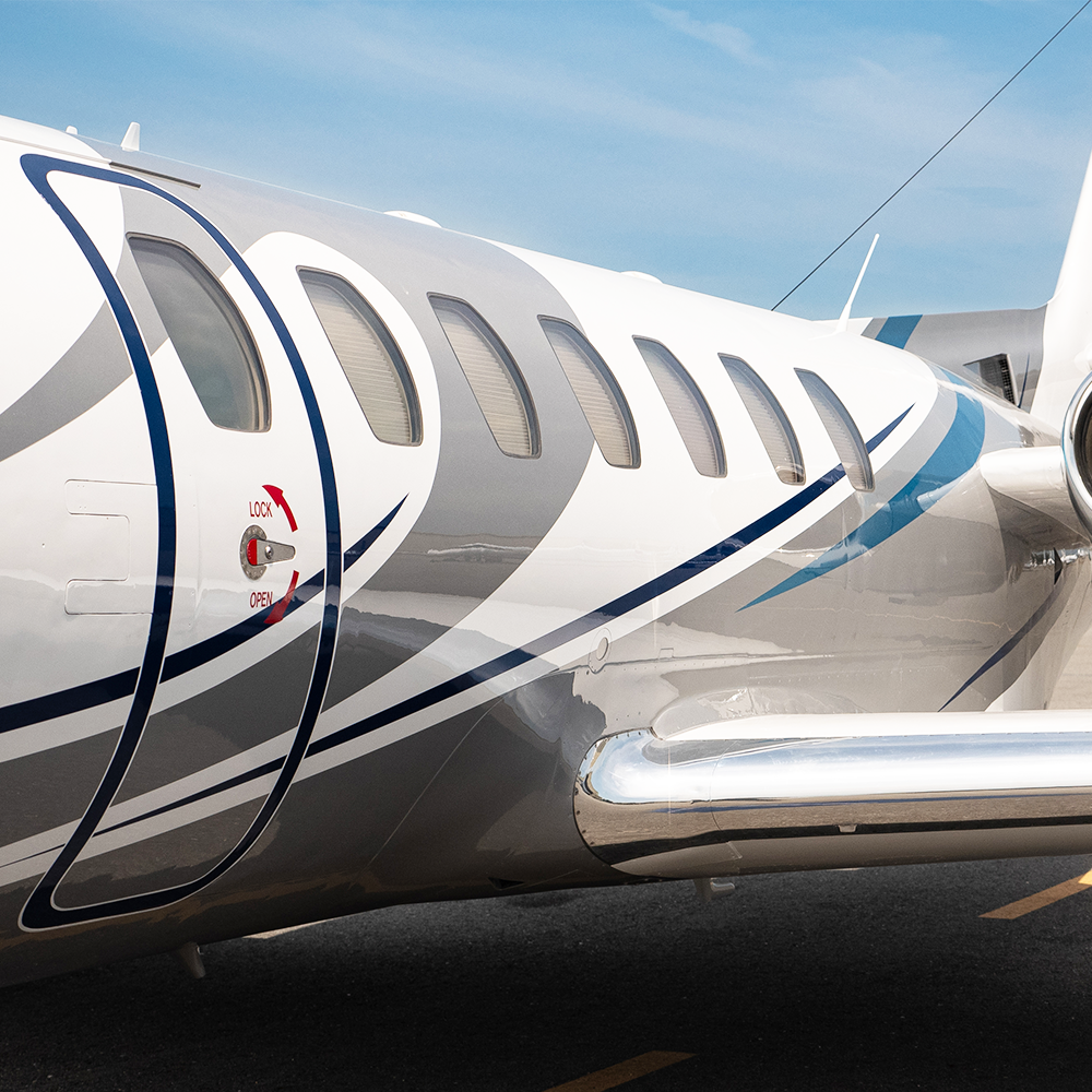 Exterior detail of a completed paint scheme