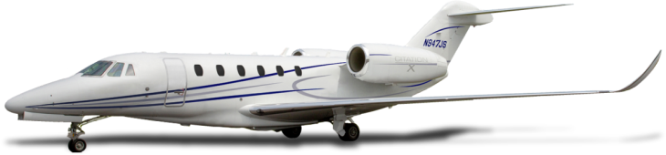 Side profile of a flyExclusive Citation X